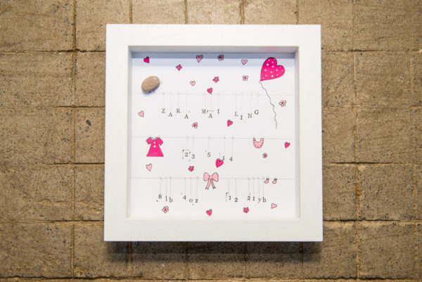 Baby Girl Clothes Line Gift Frame