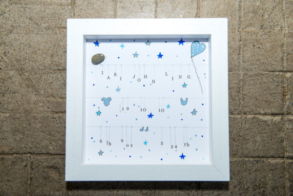 Baby Boy Clothes Line Gift Frame