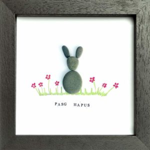 Easter Handstamped Pebble Art Frame