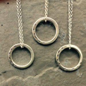 Personalised Silver Ring Necklace