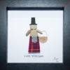 Pebble Art figure in Williams Tartan
