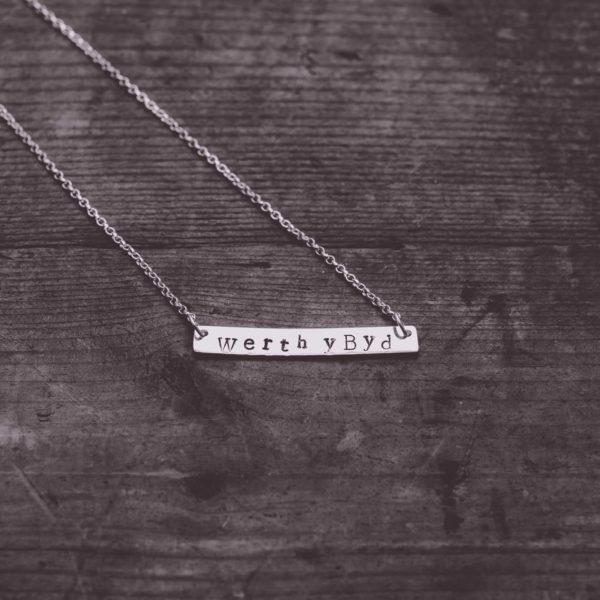 Silver Personalised Bar Necklace
