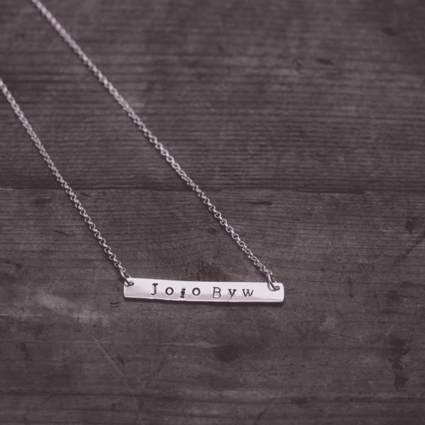 Silver Personalised Bar Necklace