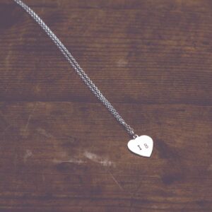 Silver Personalised Heart Necklace