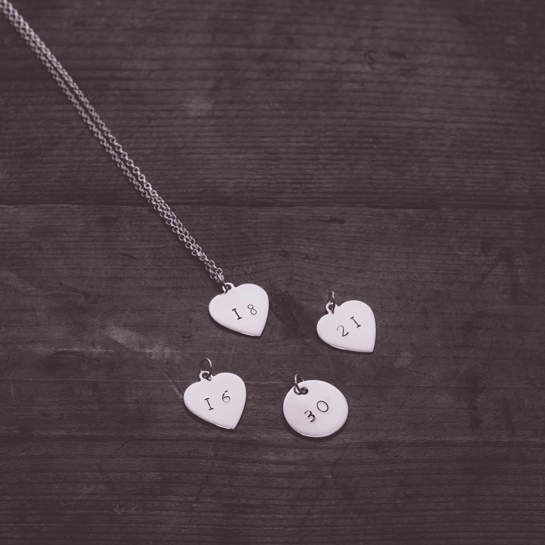 Silver Personalised Heart Necklace