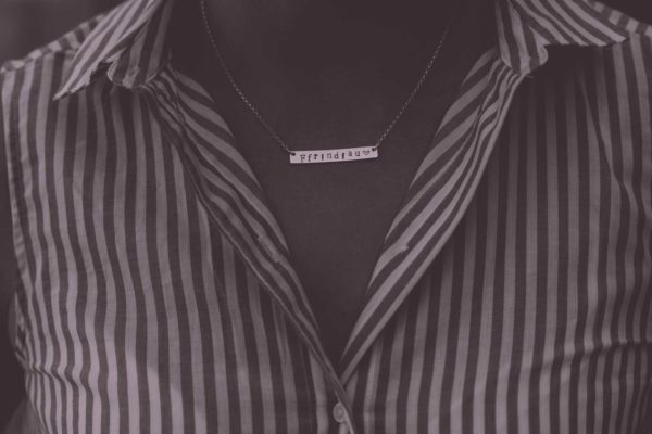 Silver Personalised Bar Necklace